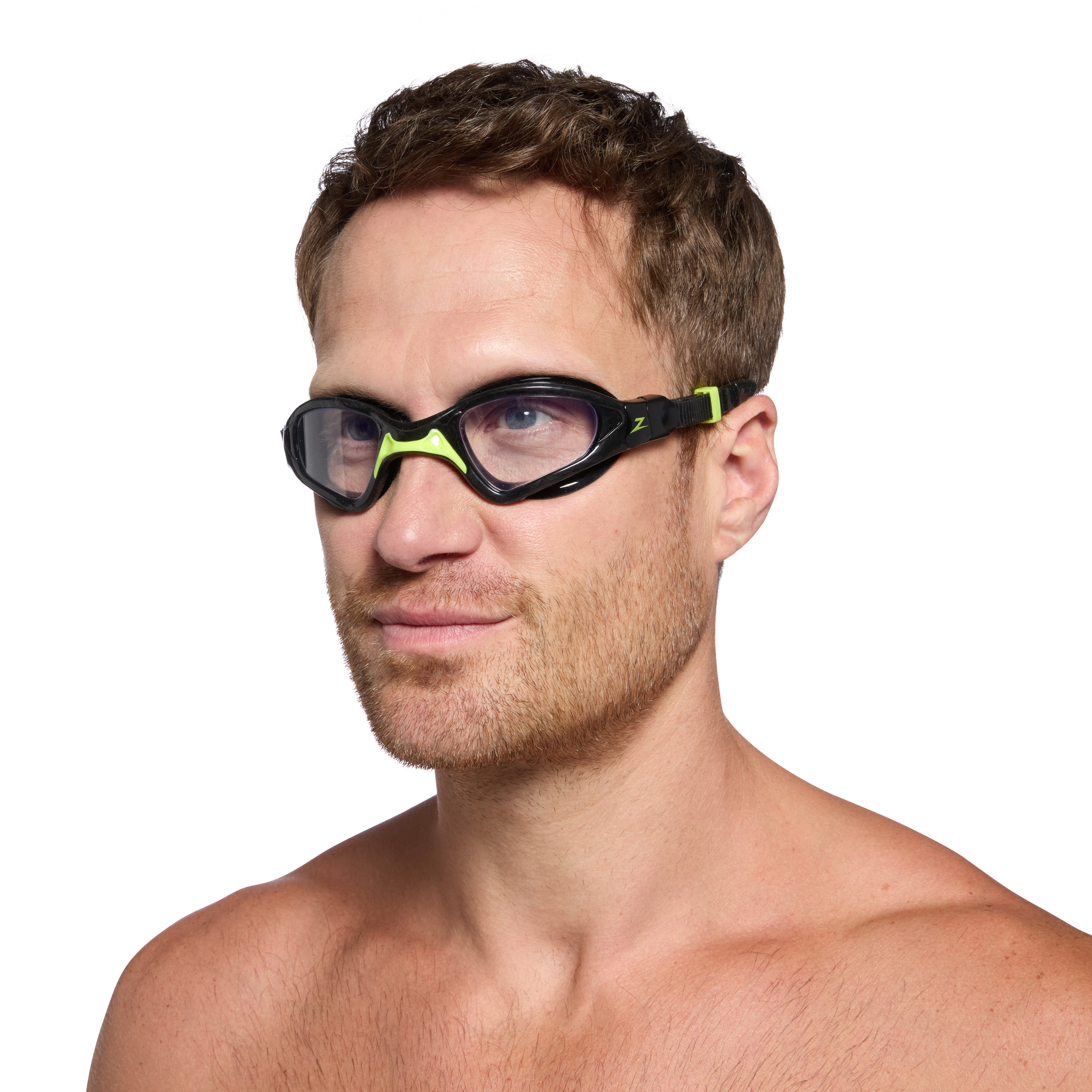Óculos de Natação Zoggs Spectra Lente Transparente - Preto e Limão