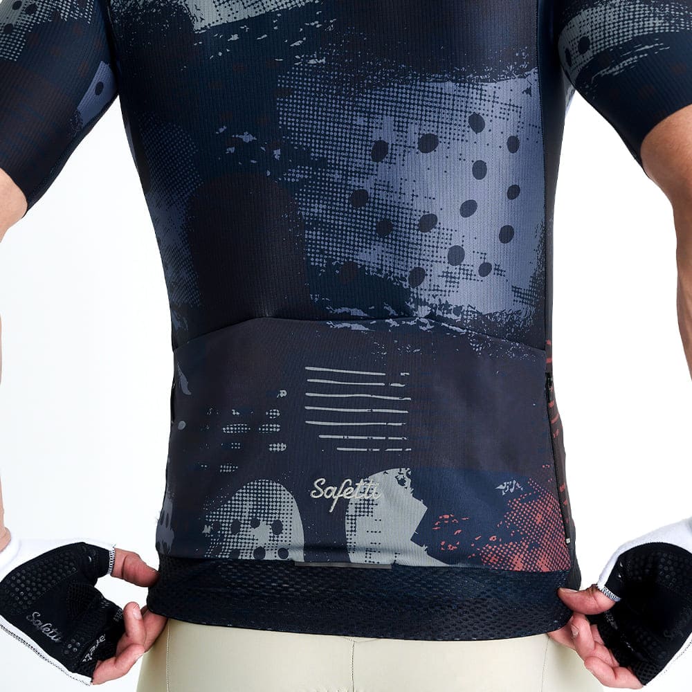 Camisa de ciclismo masc Safetti Mosaic