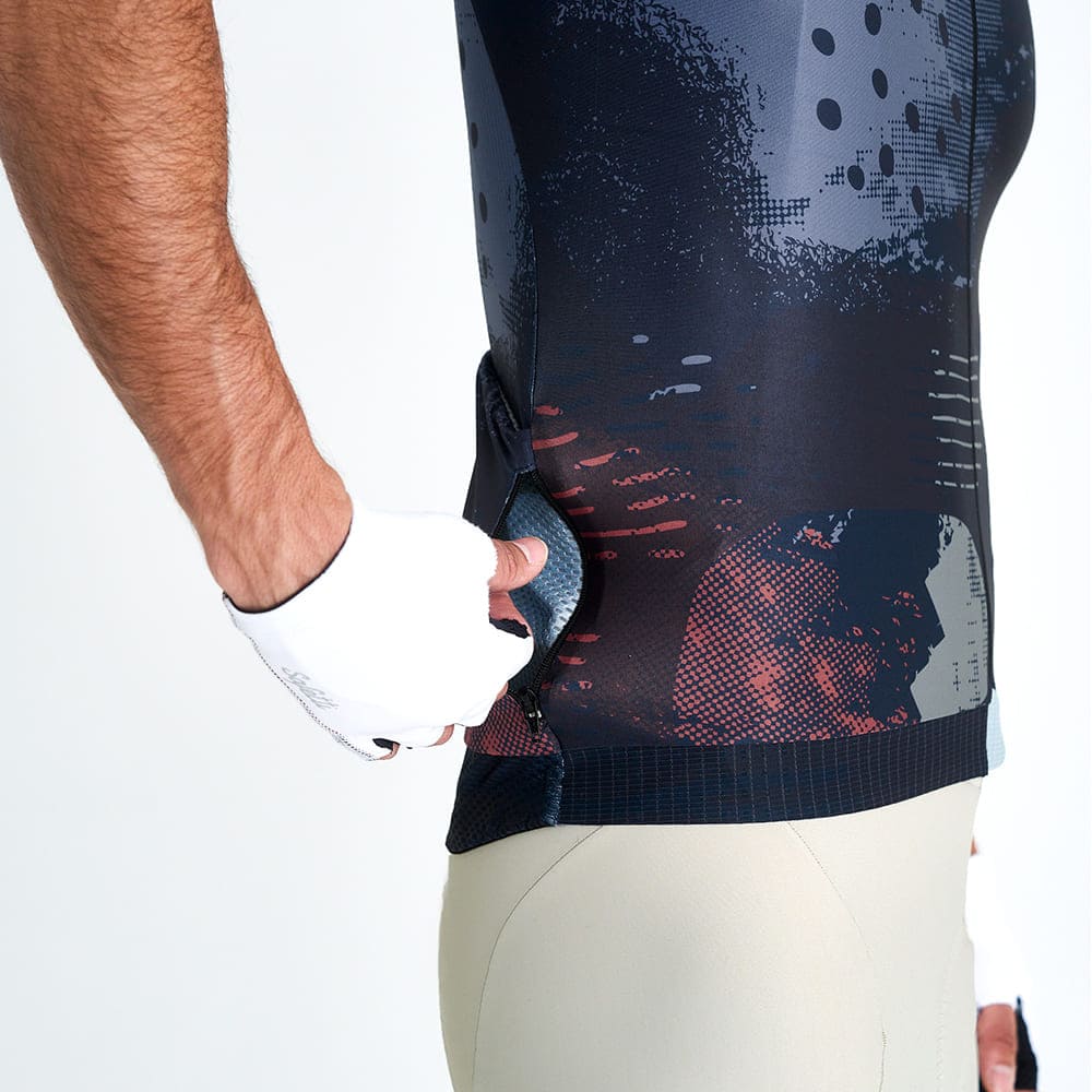 Camisa de ciclismo masc Safetti Mosaic