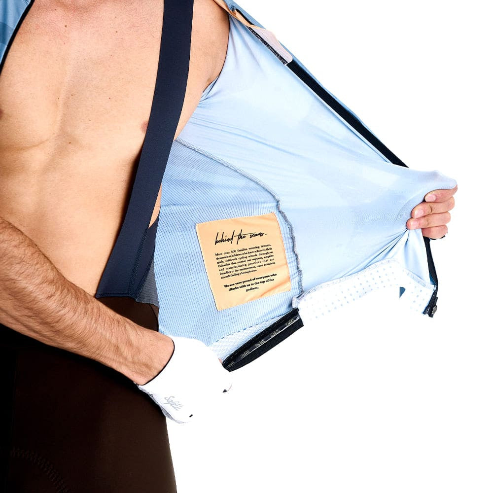 Camisa de ciclismo masc Safetti Engraved Blue