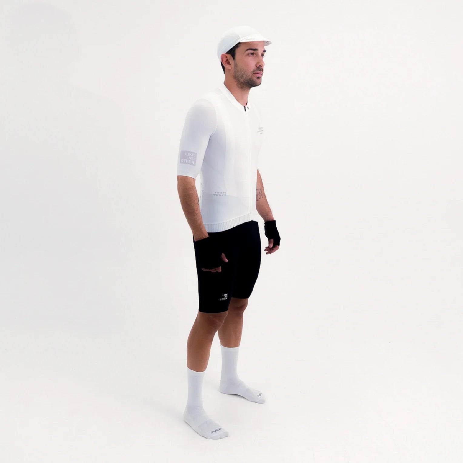 Camisa de ciclismo masc Safetti Latitude Blanca