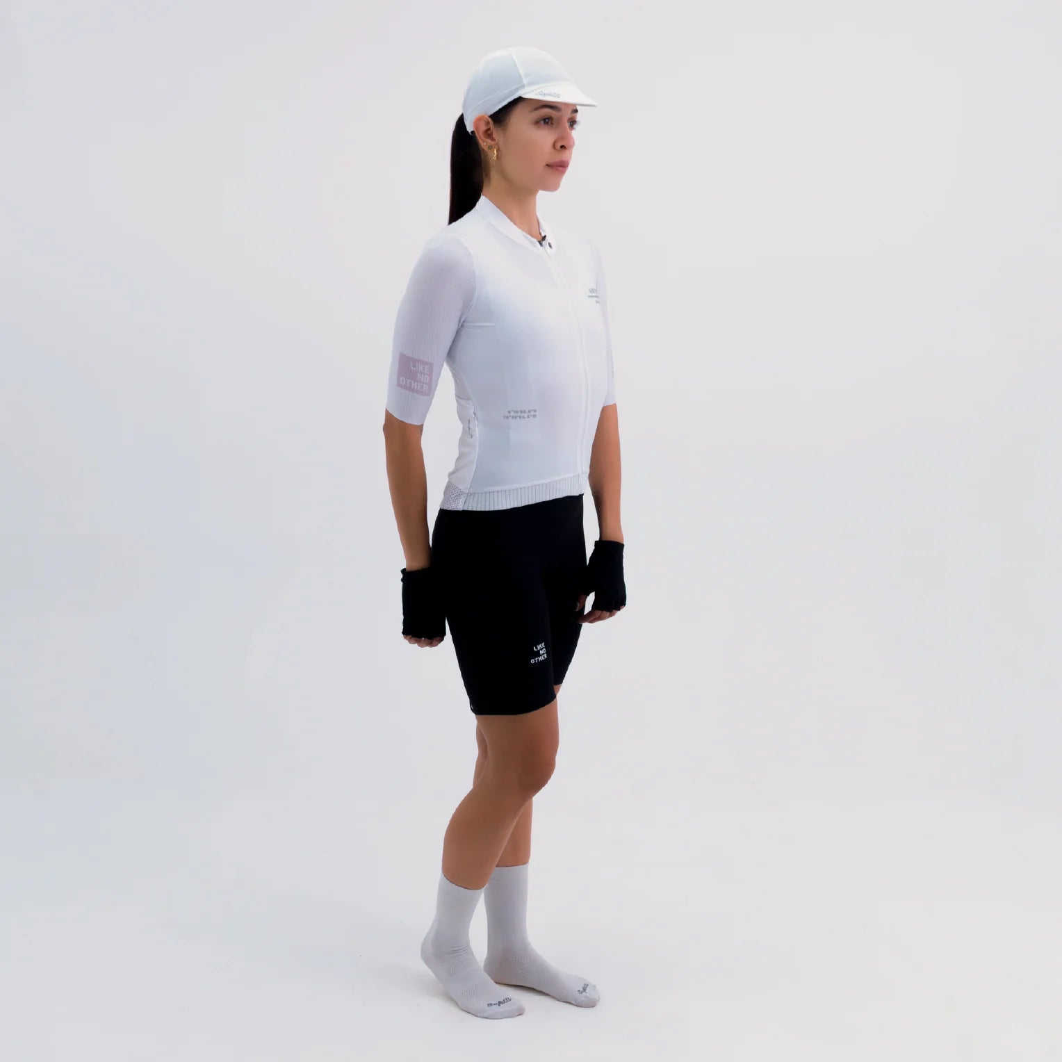 Camisa de ciclismo fem Safetti Latitude Blanca