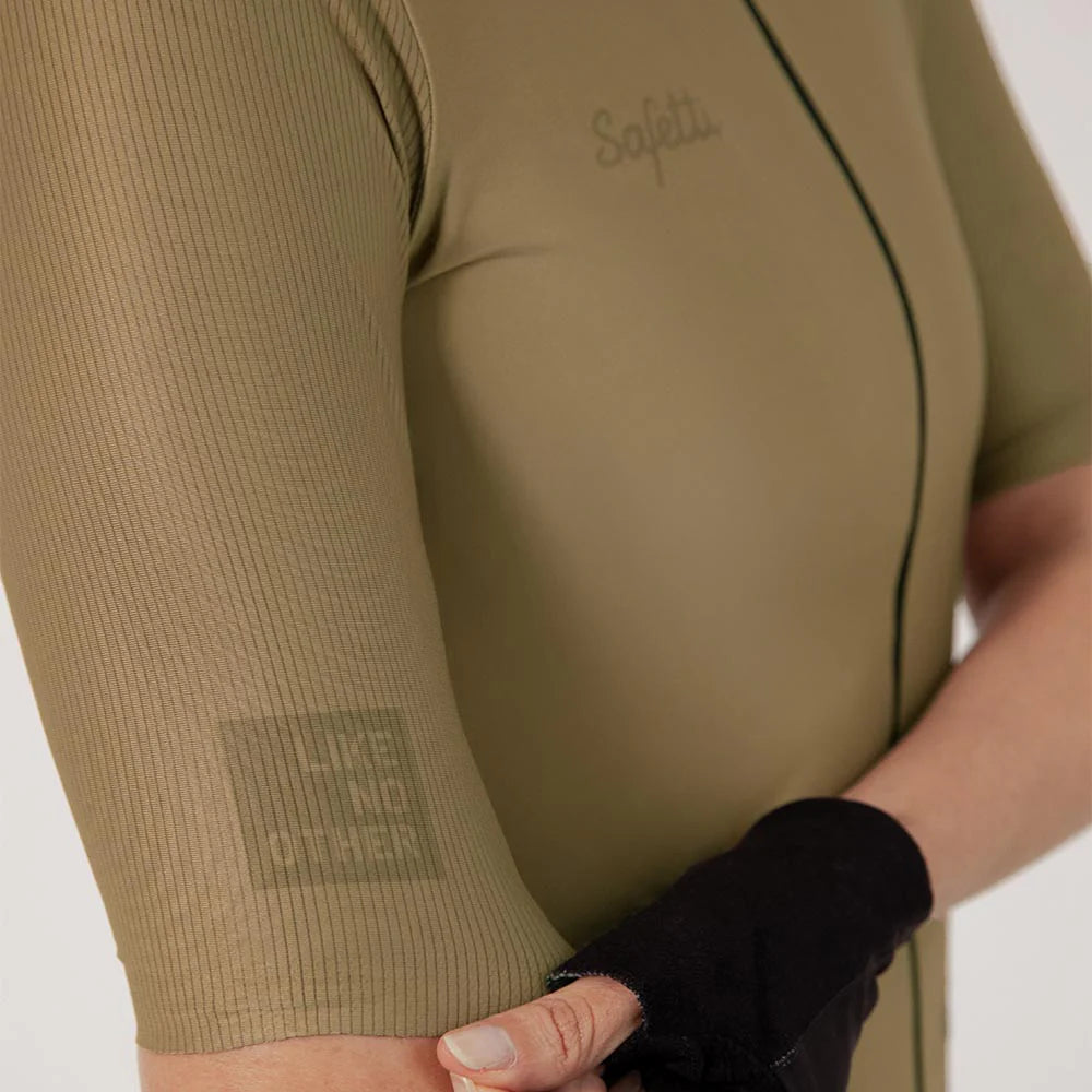 Camisa de ciclismo fem Safetti Essential Gold