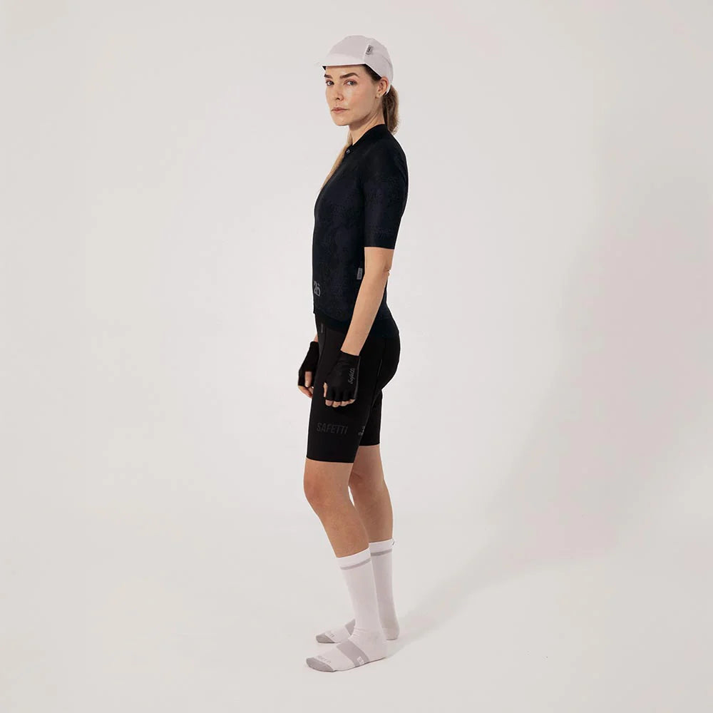 Camisa de ciclismo fem Safetti Essential Black