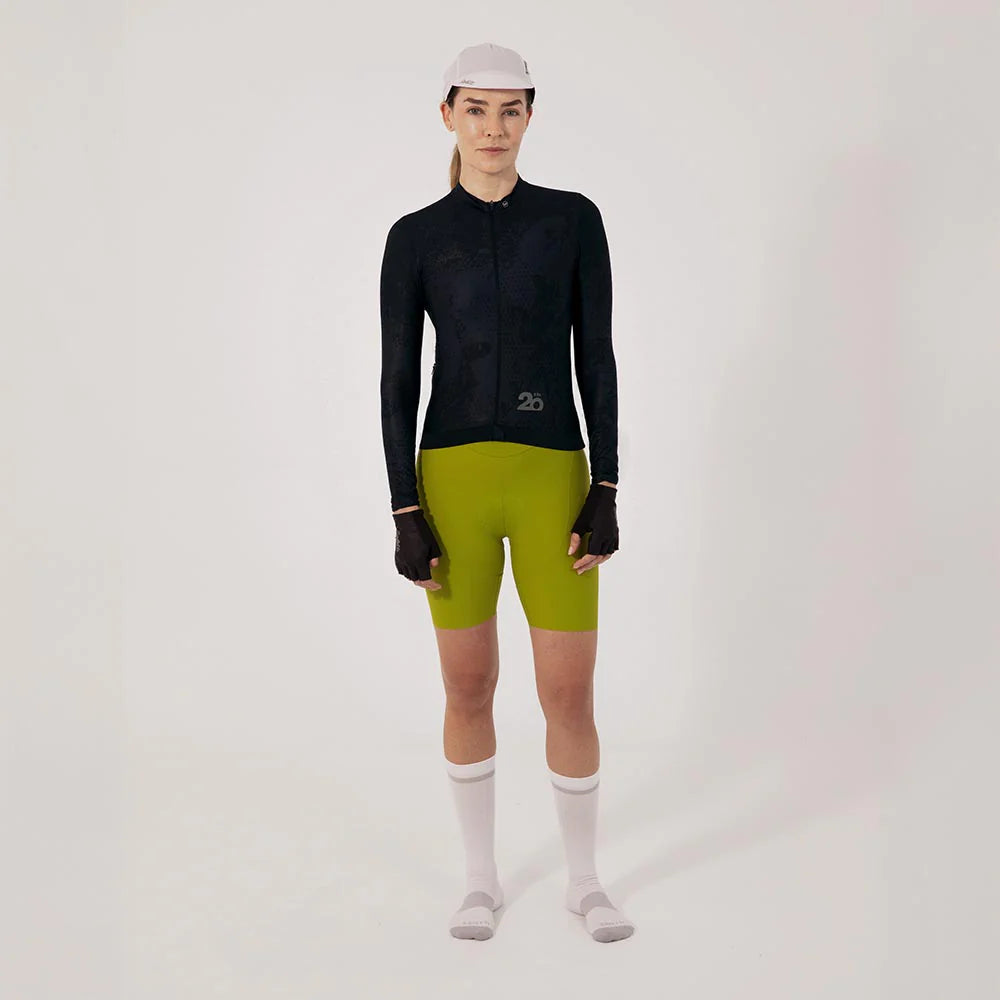 Camisa de ciclismo ML fem Safetti Essential Black