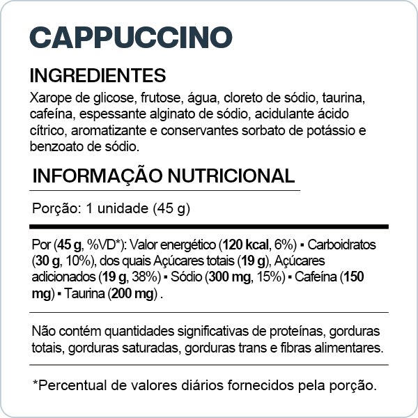 Pace It - Cappuccino com Cafeína