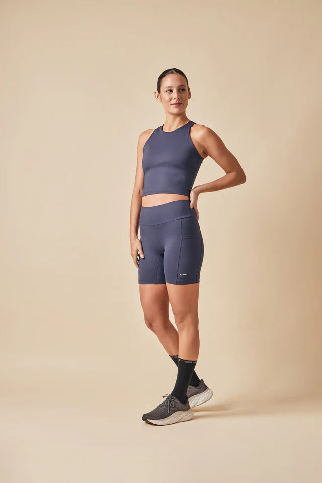 Top-blusa de compressão Vimm marinho