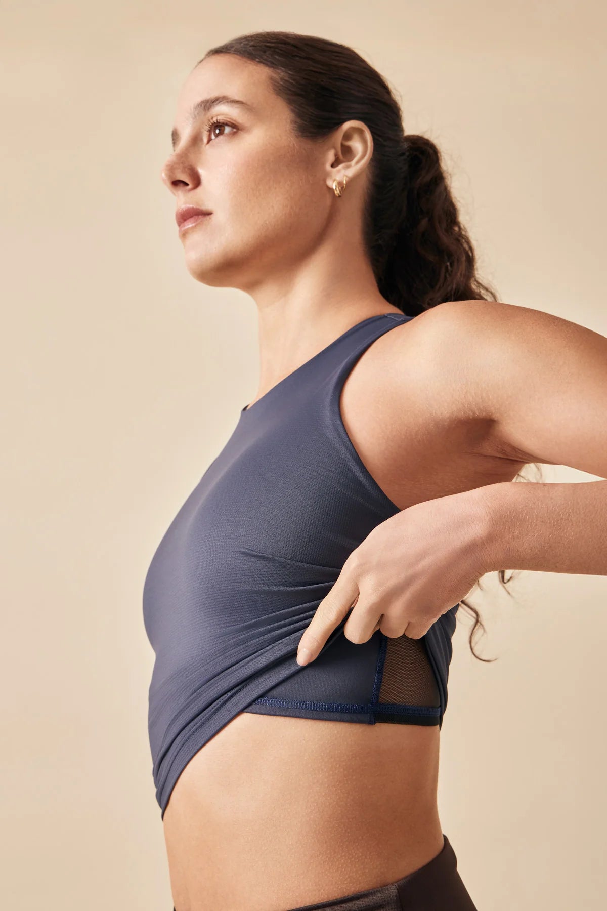 Top-blusa de compressão Vimm marinho