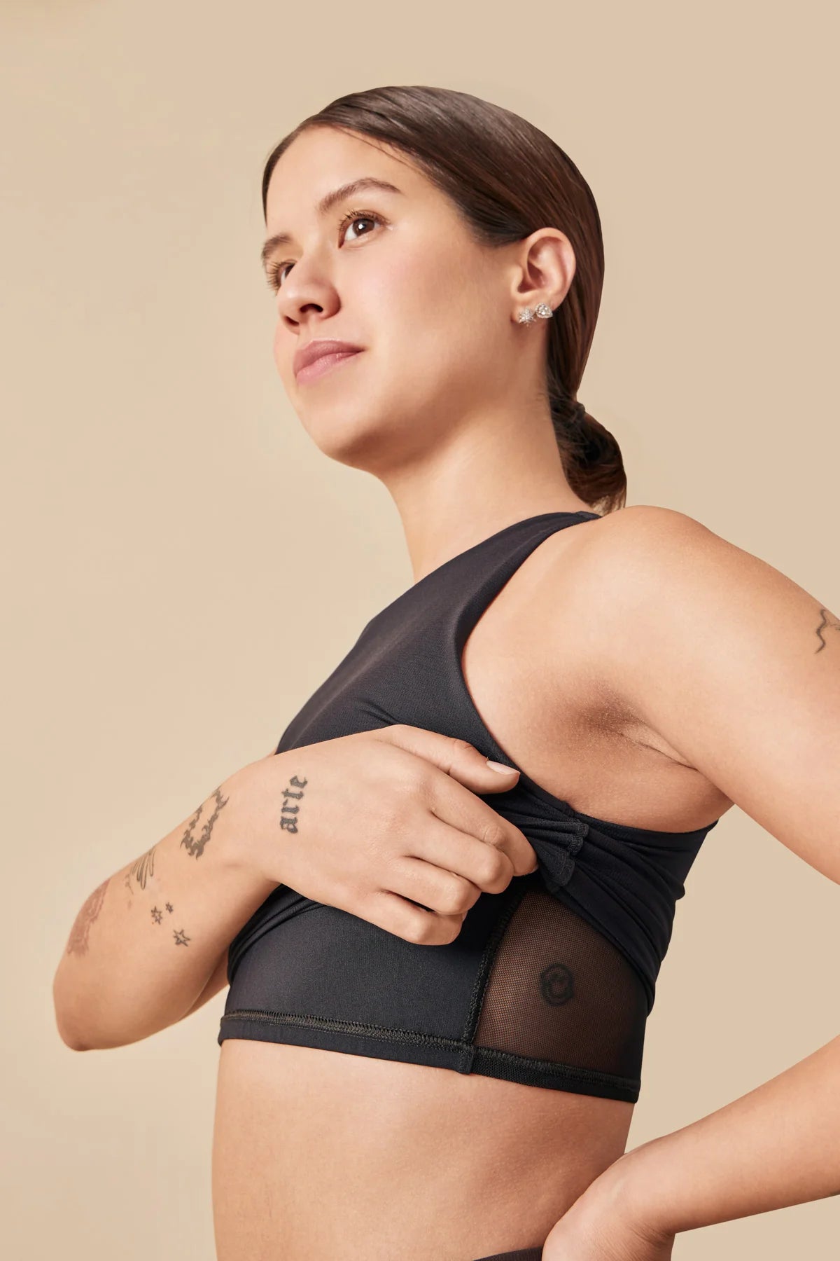 Top-blusa de compressão Vimm preto