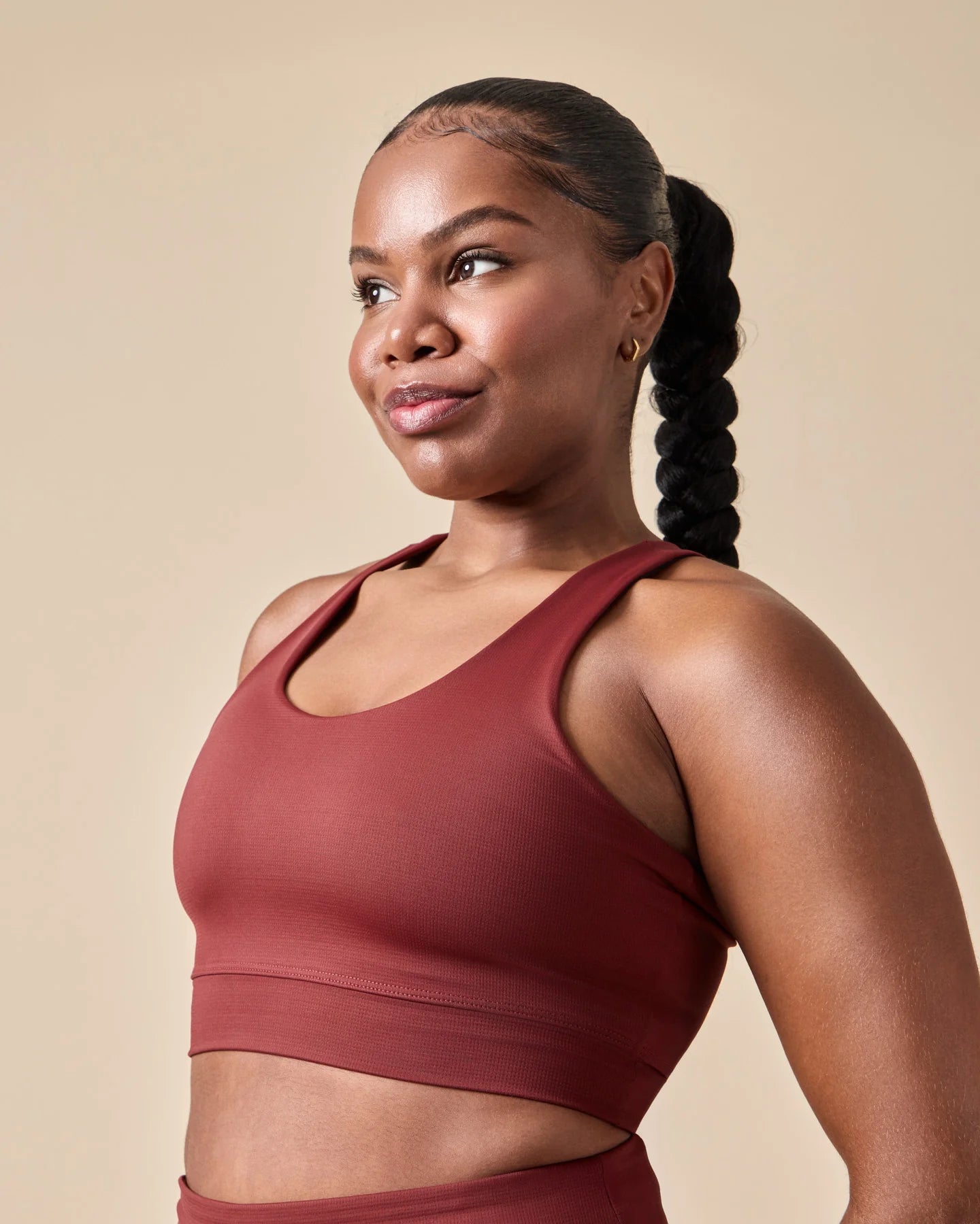 Top nadador de compressão Vimm bordô