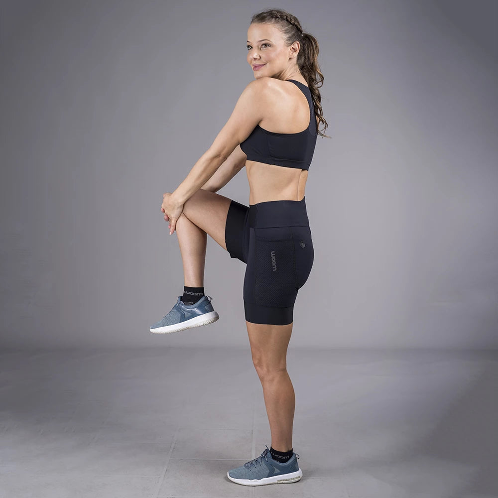 Bermuda Running Woom Carbon Black Feminino