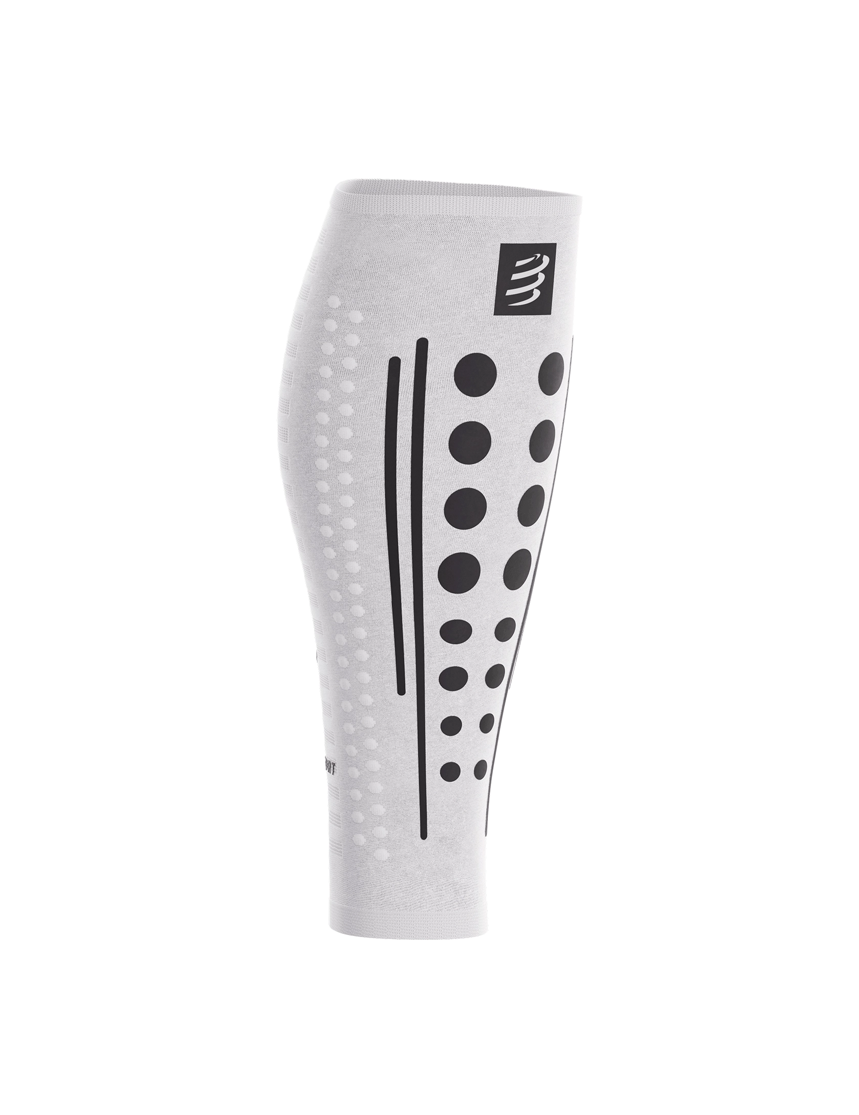 Canelito De Compressão Compressport R2 Aero 2.0 - branco com preto