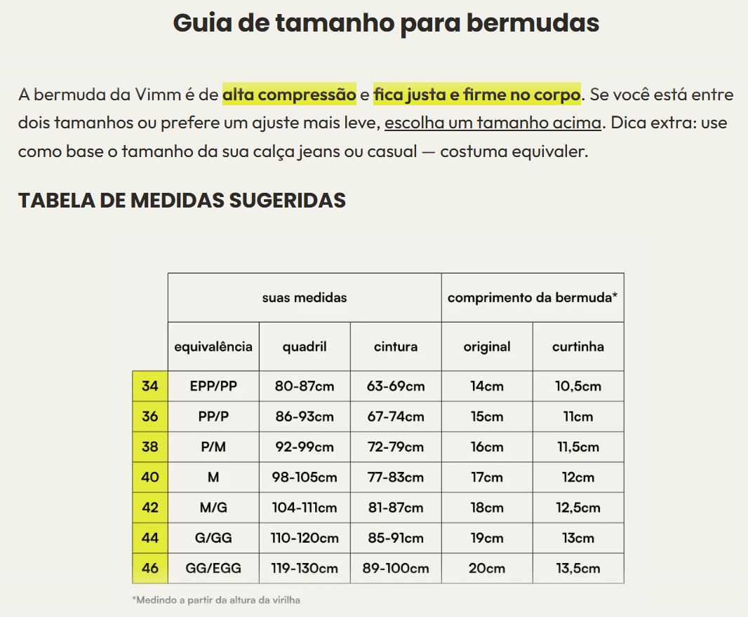 Bermuda de compressão Vimm marinho