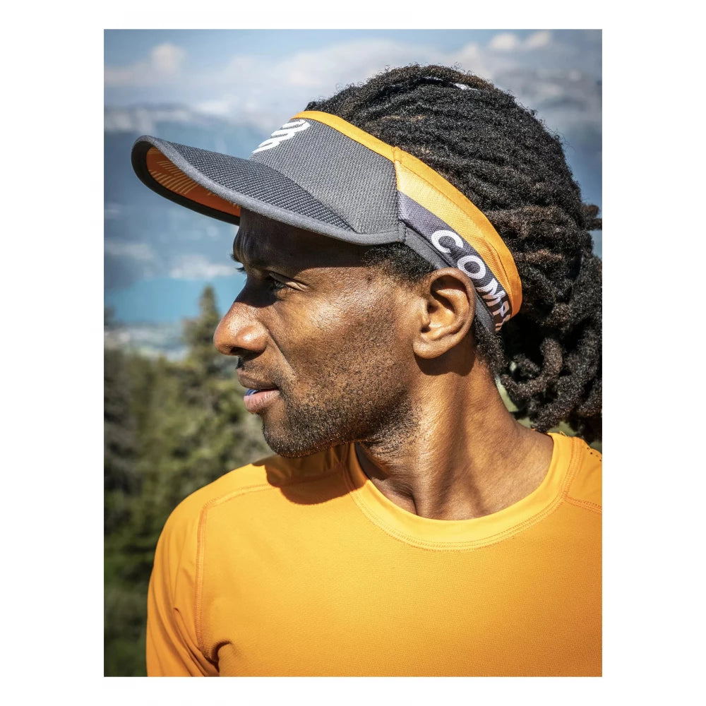 Viseira Compressport UltraLight Cinza / Laranja