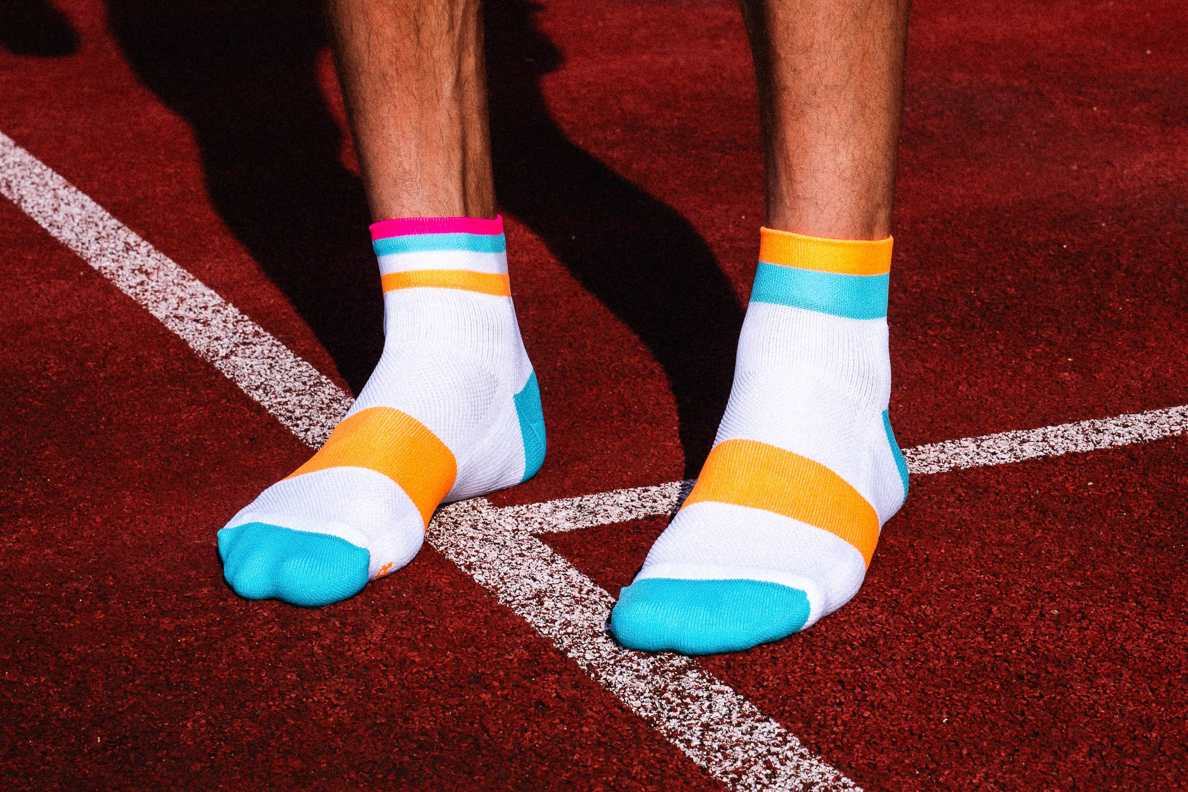 Incylence Running Bands Short Cyan Orange