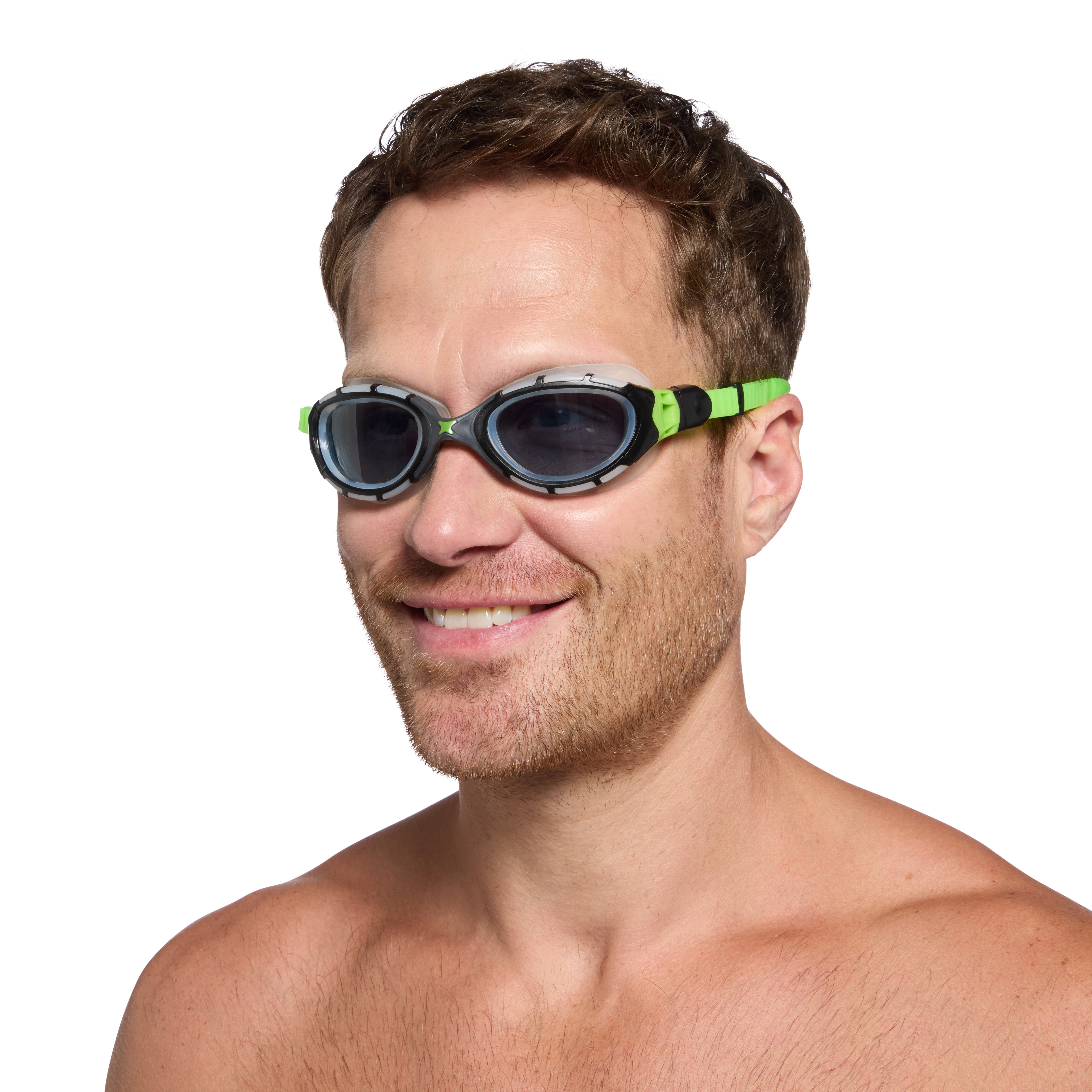 Óculos de Natação Zoggs Predator Flex Lente Fumê - Preto e Limão