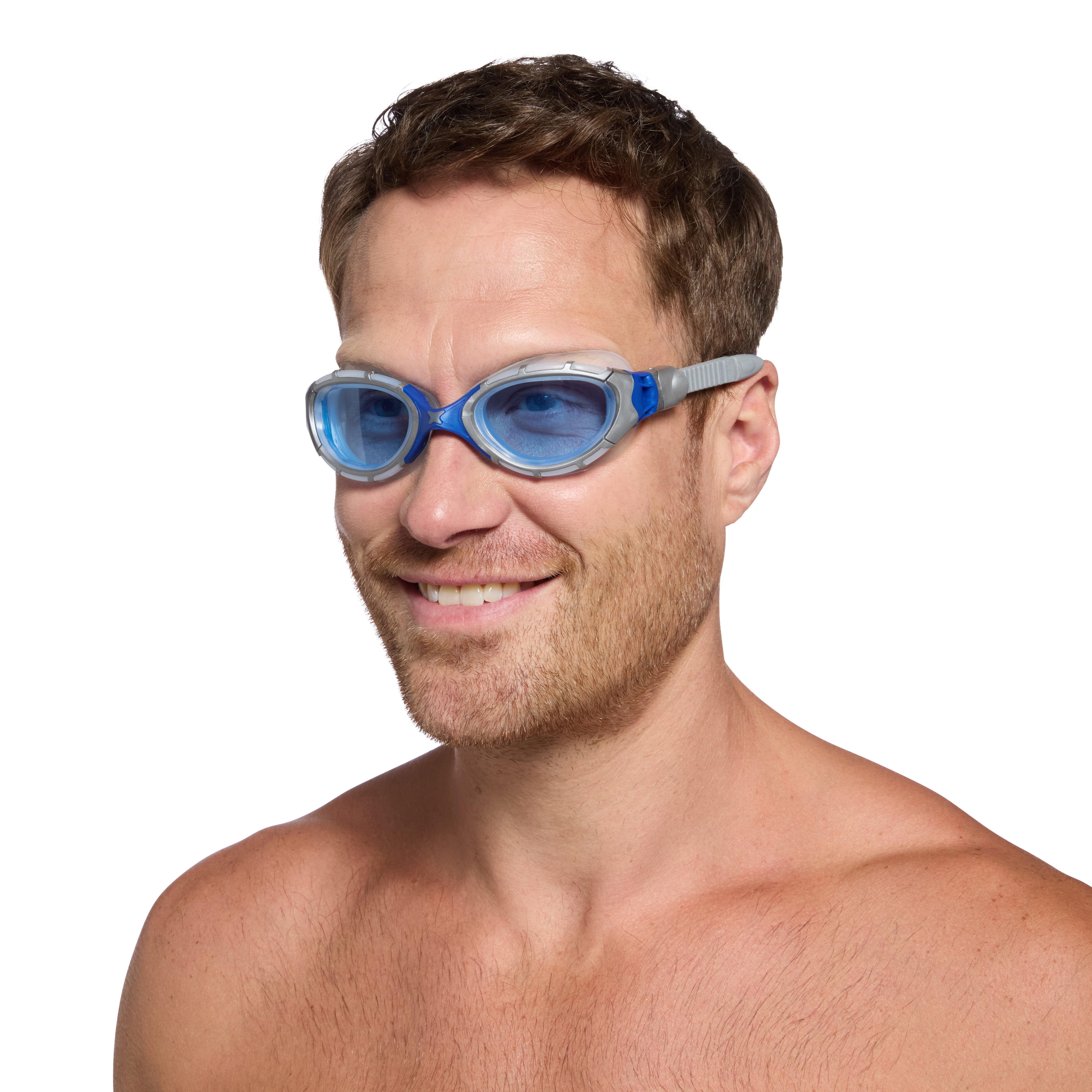 Óculos de Natação Zoggs Predator Flex Lente Azul - Cinza e Azul