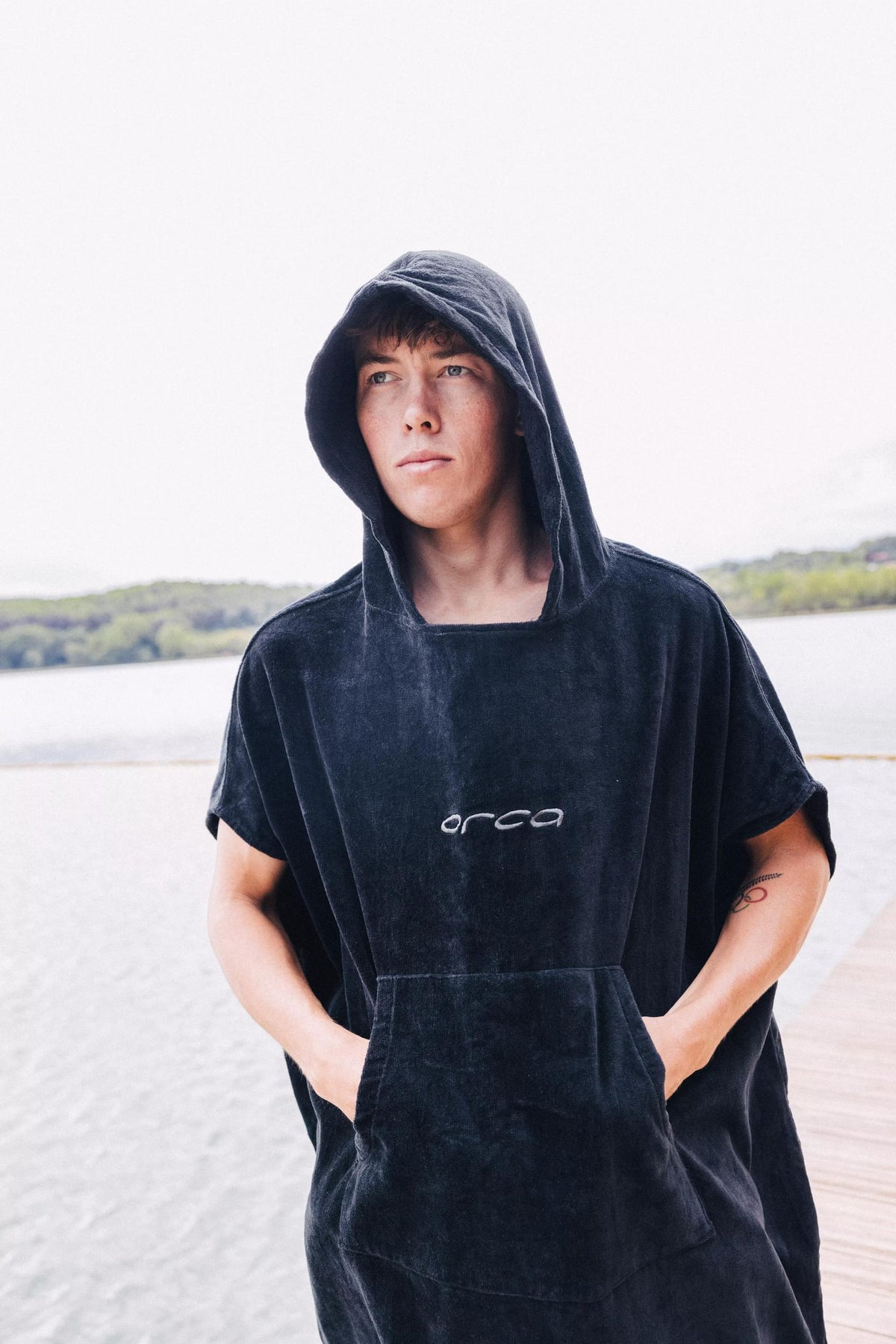 Poncho de algodão Orca