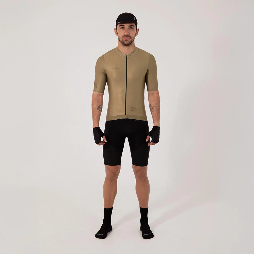Camisa de ciclismo masc Safetti Essential Gold