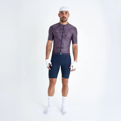 Camisa de ciclismo masc Safetti Engraved Purple