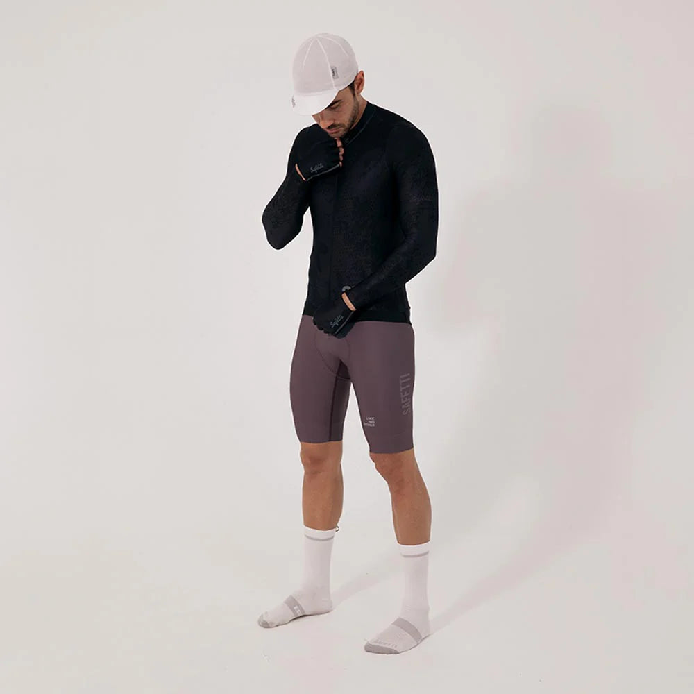 Camisa de ciclismo ML masc Safetti Essential Black