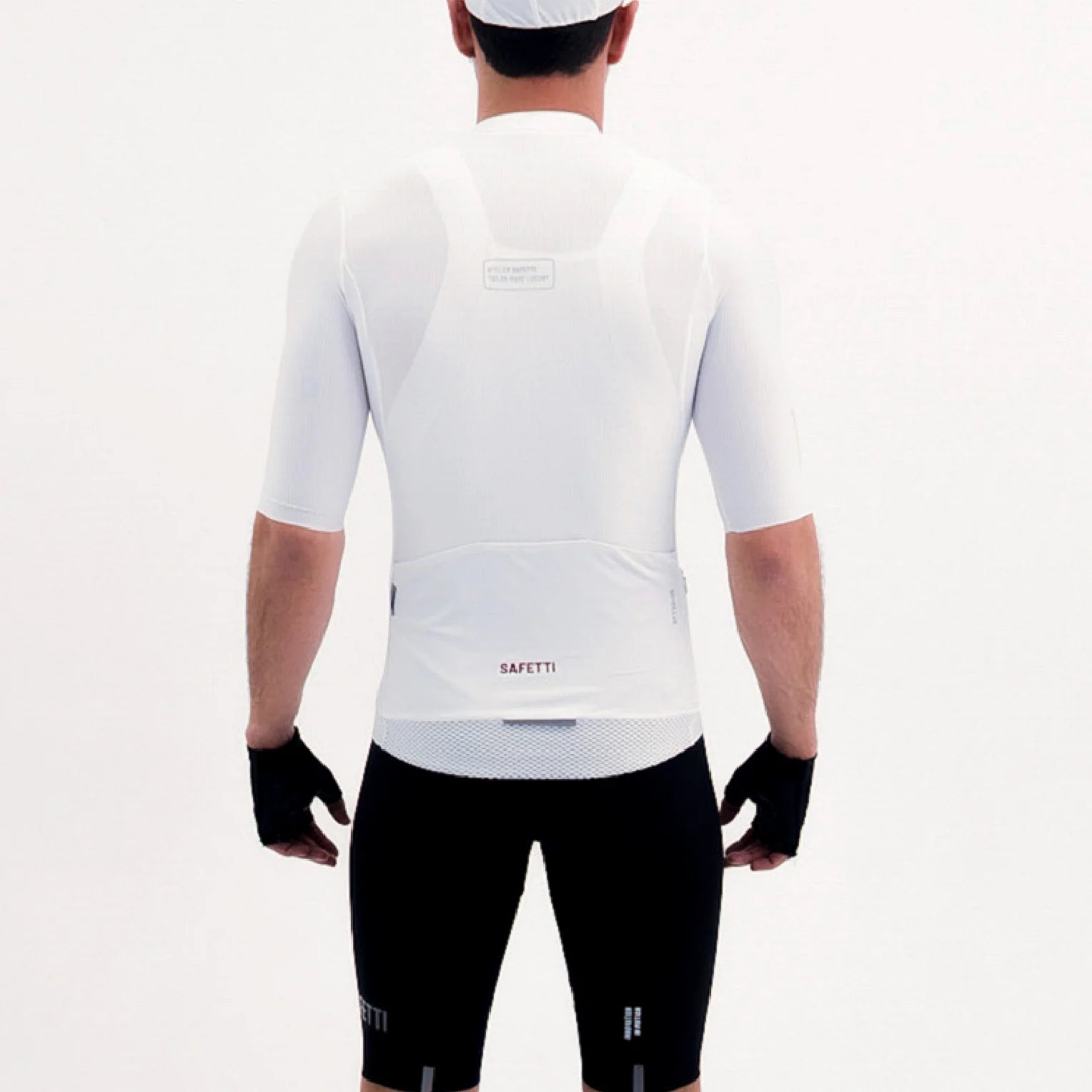 Camisa de ciclismo masc Safetti Latitude Blanca
