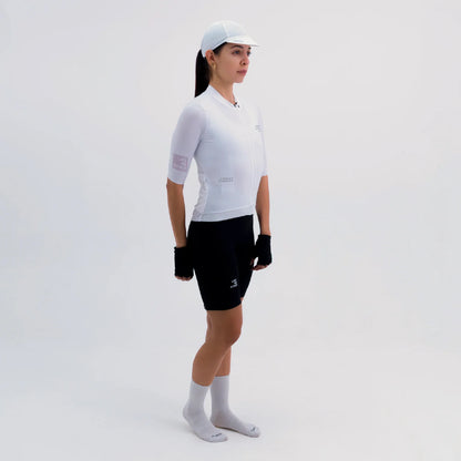 Camisa de ciclismo fem Safetti Latitude Blanca