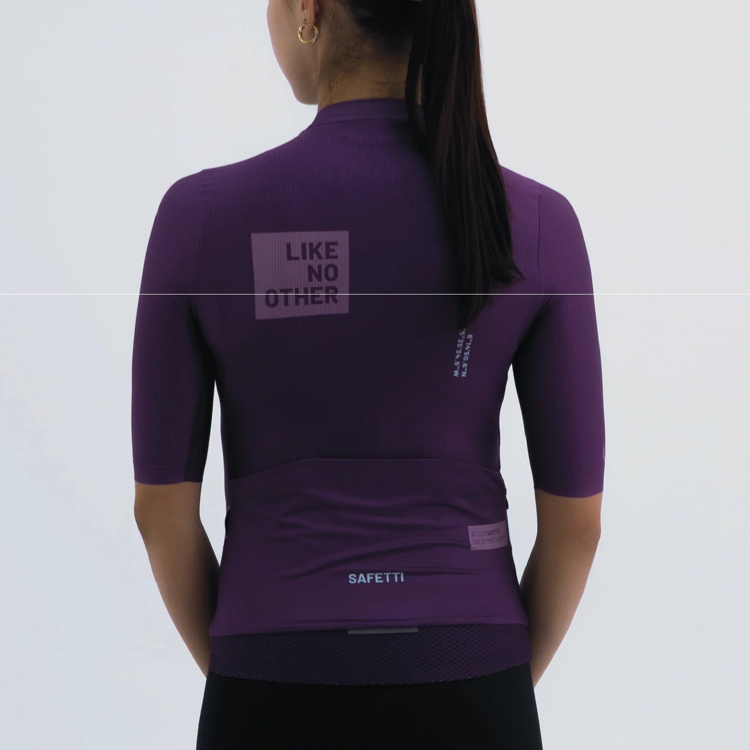 Camisa de ciclismo fem Safetti Latitude Blueberry