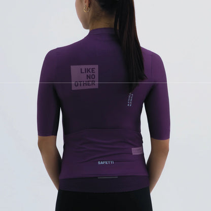 Camisa de ciclismo fem Safetti Latitude Blueberry