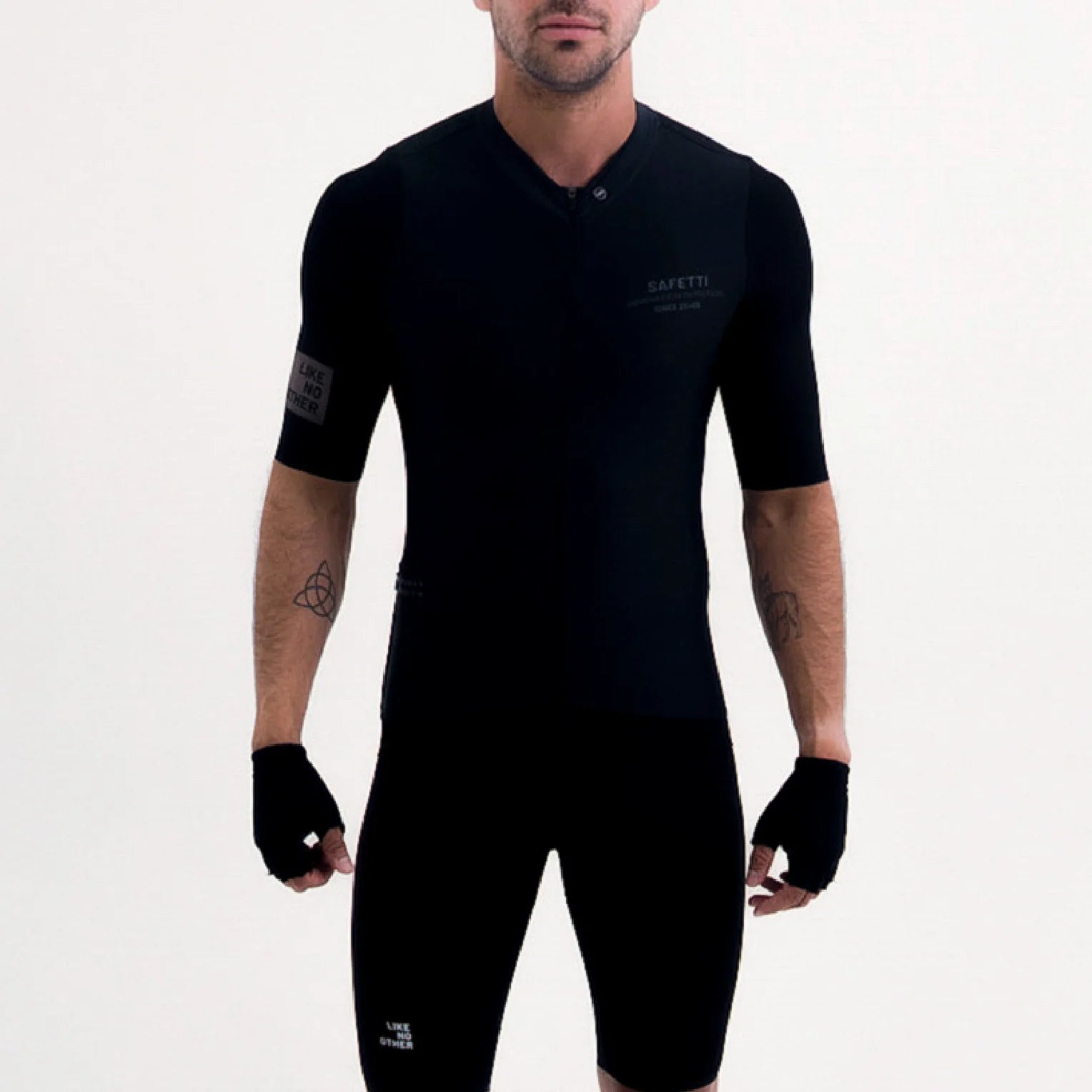 Camisa de ciclismo masc Safetti Latitude Nero