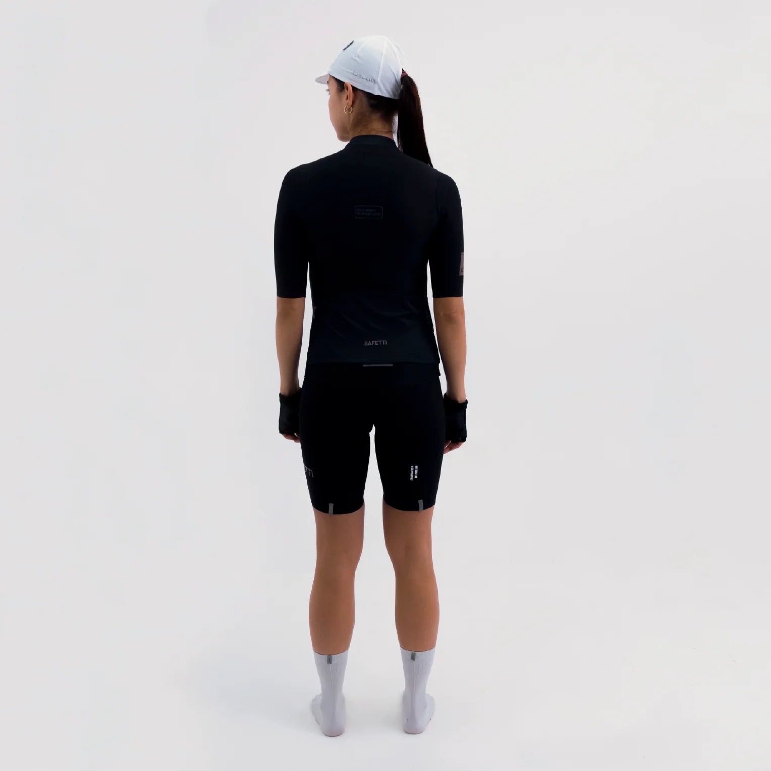 Camisa de ciclismo fem Safetti Latitude Nero