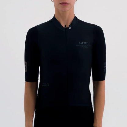 Camisa de ciclismo fem Safetti Latitude Nero