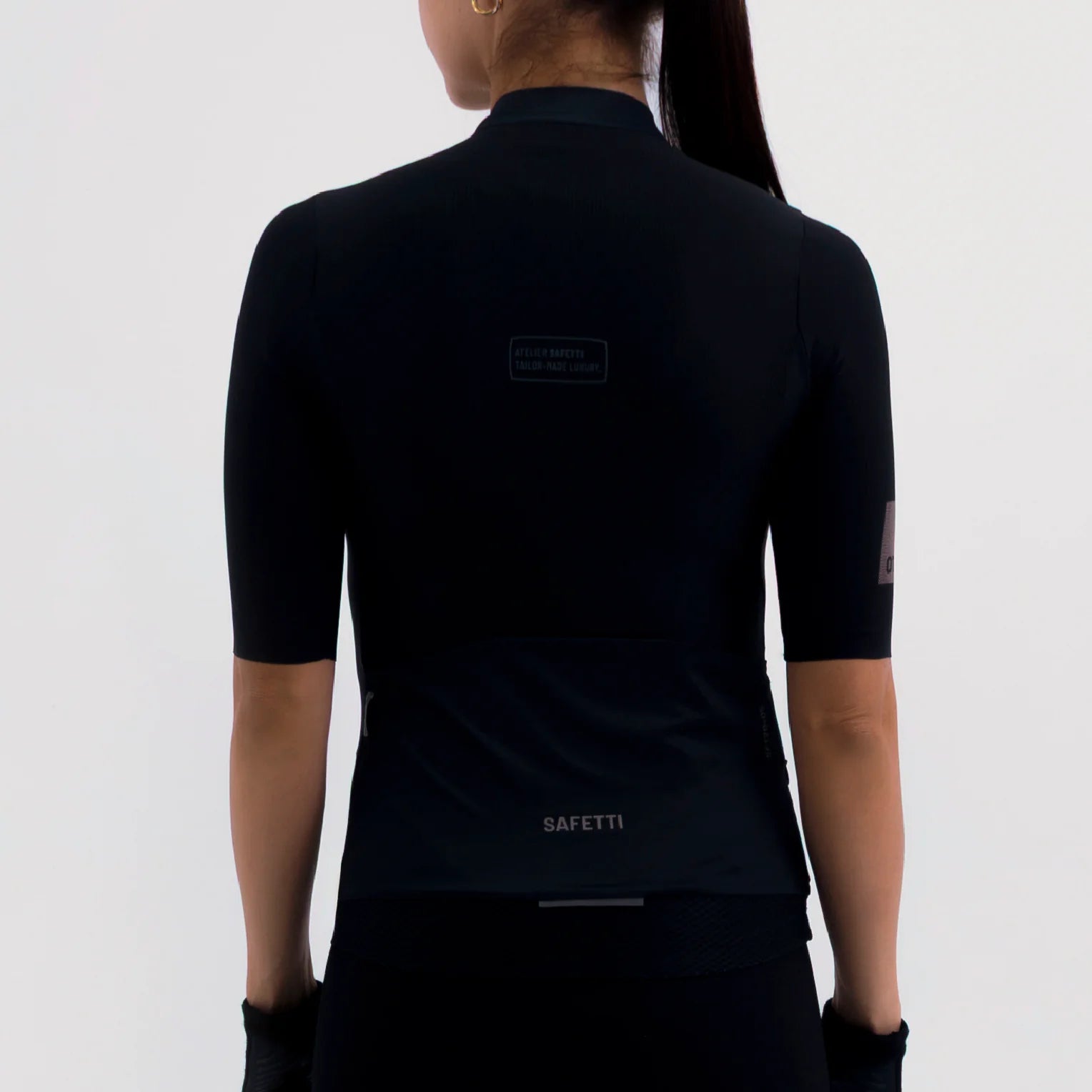 Camisa de ciclismo fem Safetti Latitude Nero