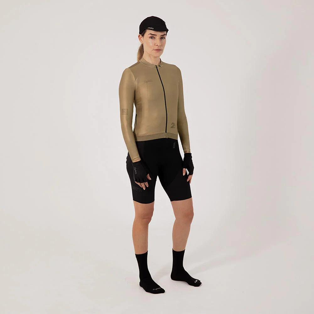 Camisa de ciclismo ML fem Safetti Essential Gold