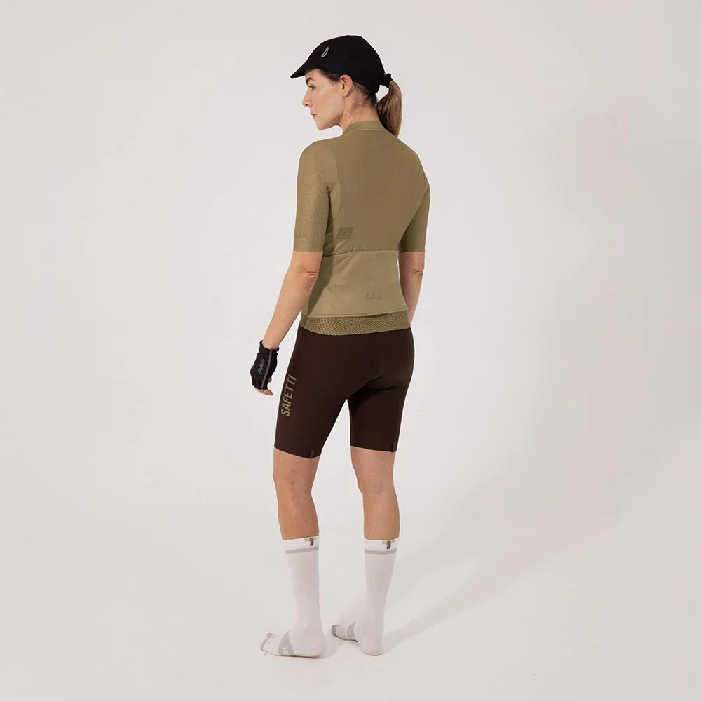 Camisa de ciclismo fem Safetti Essential Gold