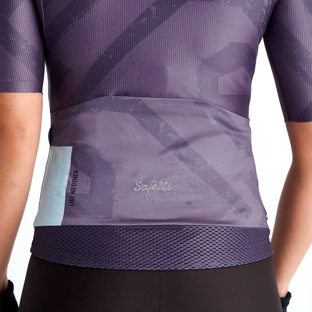 Camisa de ciclismo fem Safetti Engraved Purple