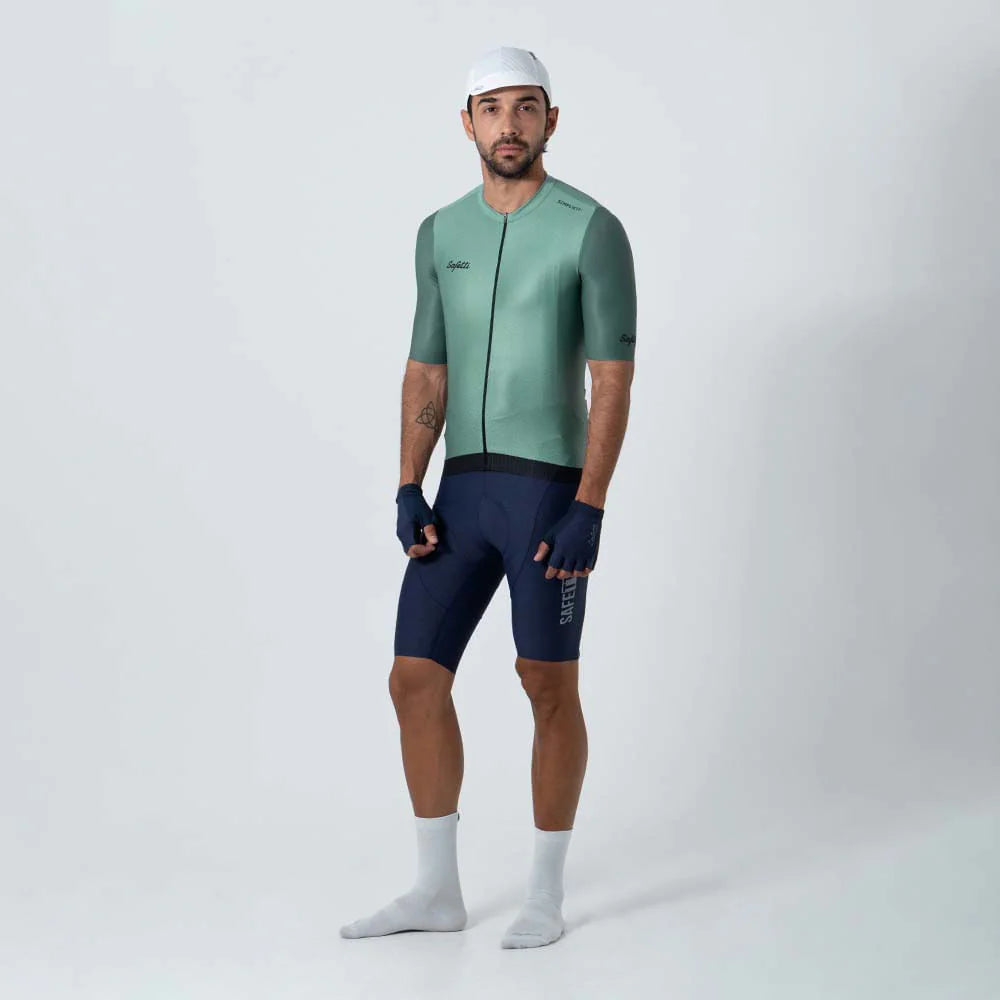 Camisa de ciclismo masc Safetti Semplicitá Cadet Blue
