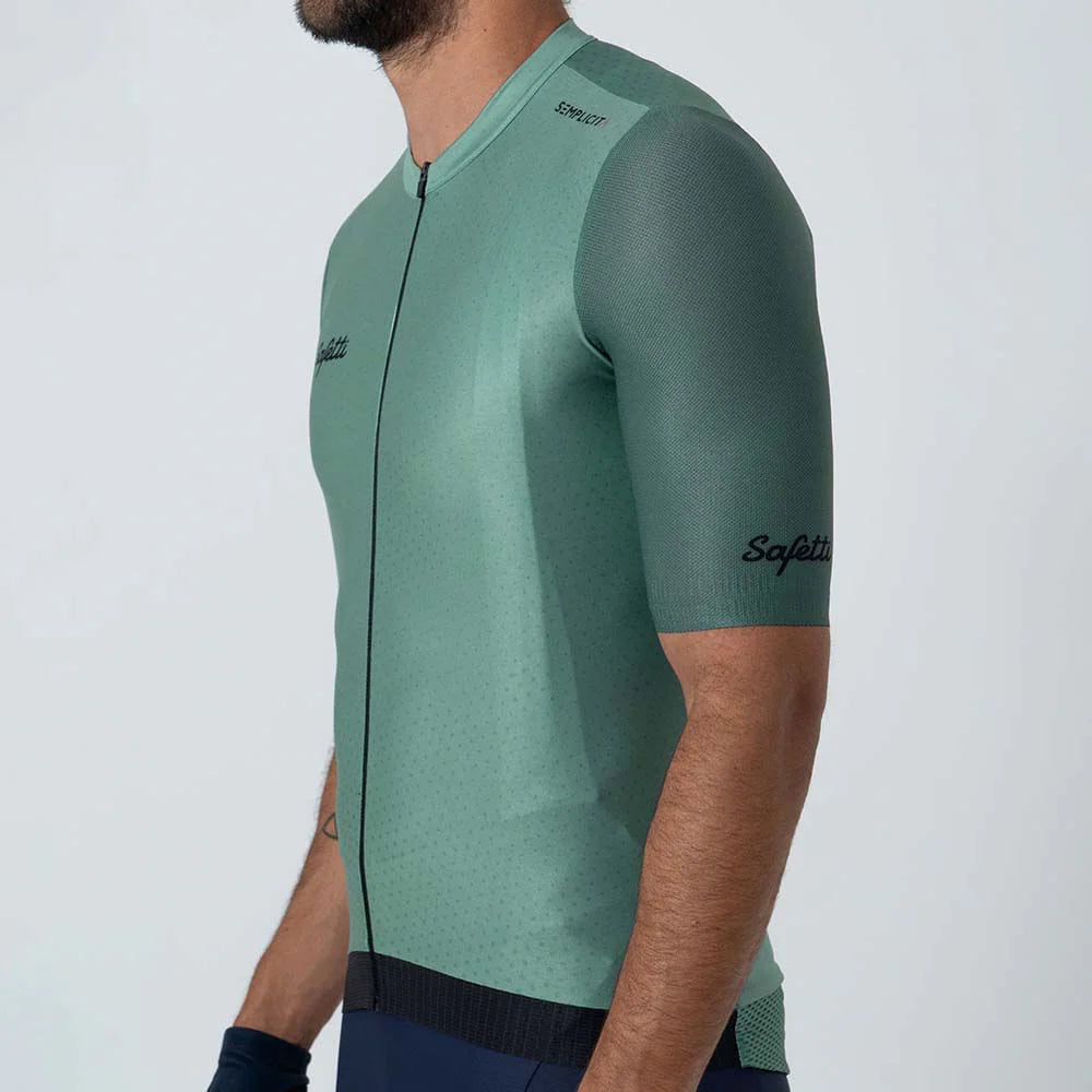 Camisa de ciclismo masc Safetti Semplicitá Cadet Blue