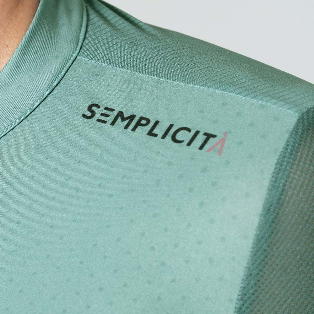 Camisa de ciclismo masc Safetti Semplicitá Cadet Blue
