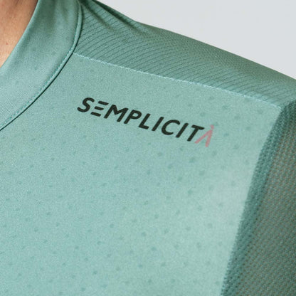 Camisa de ciclismo masc Safetti Semplicitá Cadet Blue