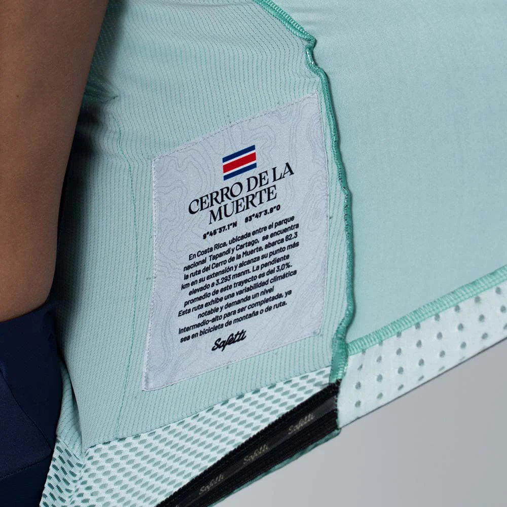 Camisa de ciclismo masc Safetti Semplicitá Cadet Blue
