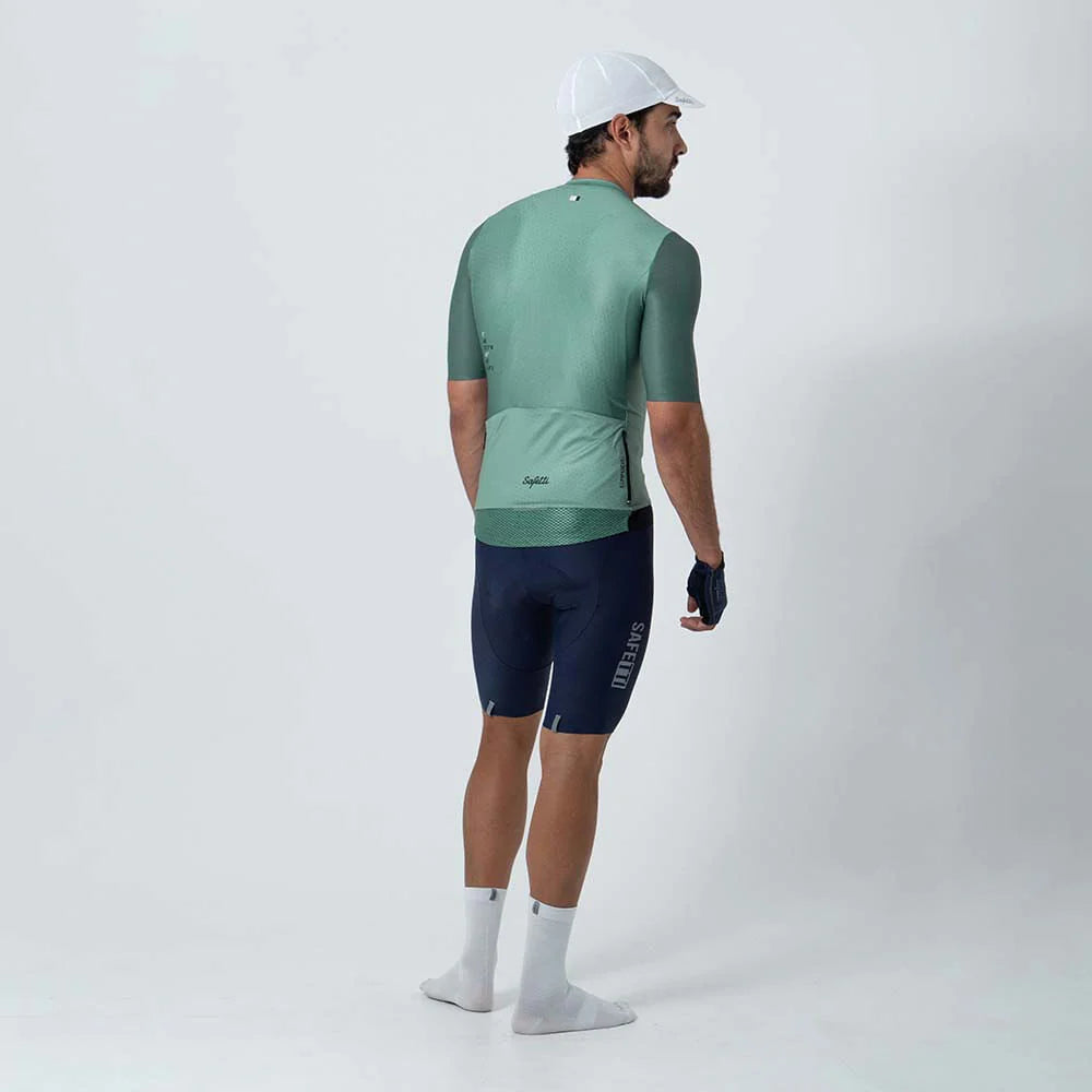 Camisa de ciclismo masc Safetti Semplicitá Cadet Blue