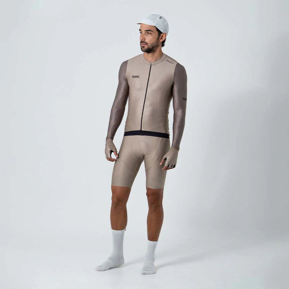 Camisa de ciclismo ML masc Safetti Semplicitá Avelã