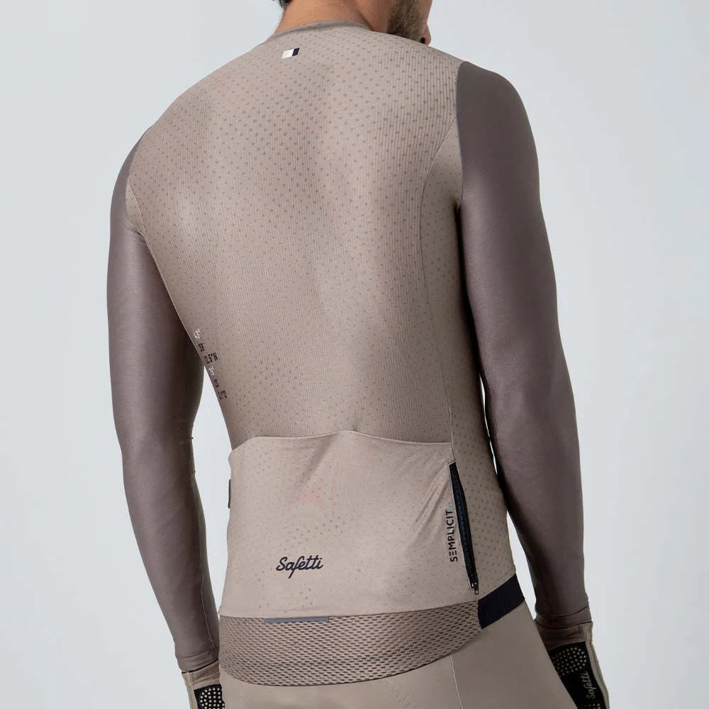 Camisa de ciclismo ML masc Safetti Semplicitá Avelã