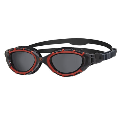 Óculos de Natação Zoggs Predator Flex Lente Polarizada Fumê - Preto e Vermelho