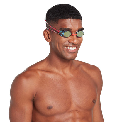 Óculos de Natação Zoggs Racer Lente Titanium - Vermelho