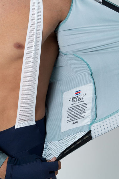 Camisa de ciclismo ML masc Safetti Semplicitá Cadet Blue