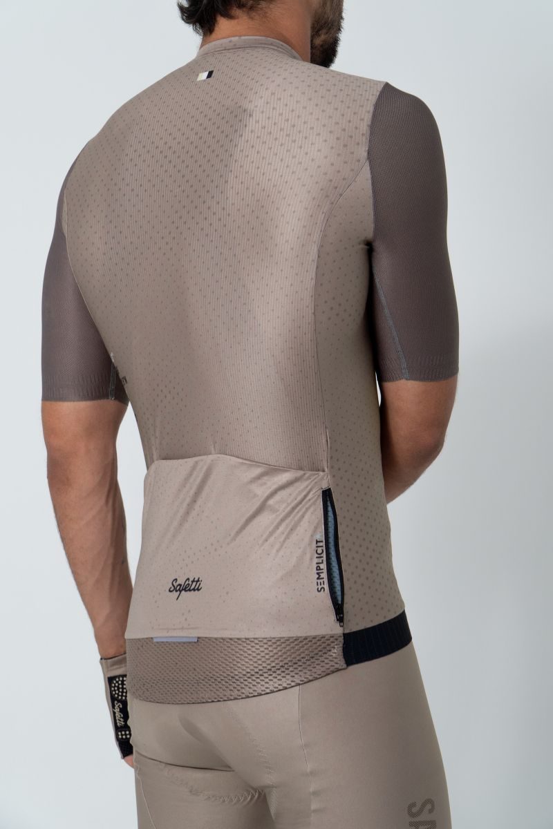 Camisa de ciclismo masc Safetti Semplicitá Avelã