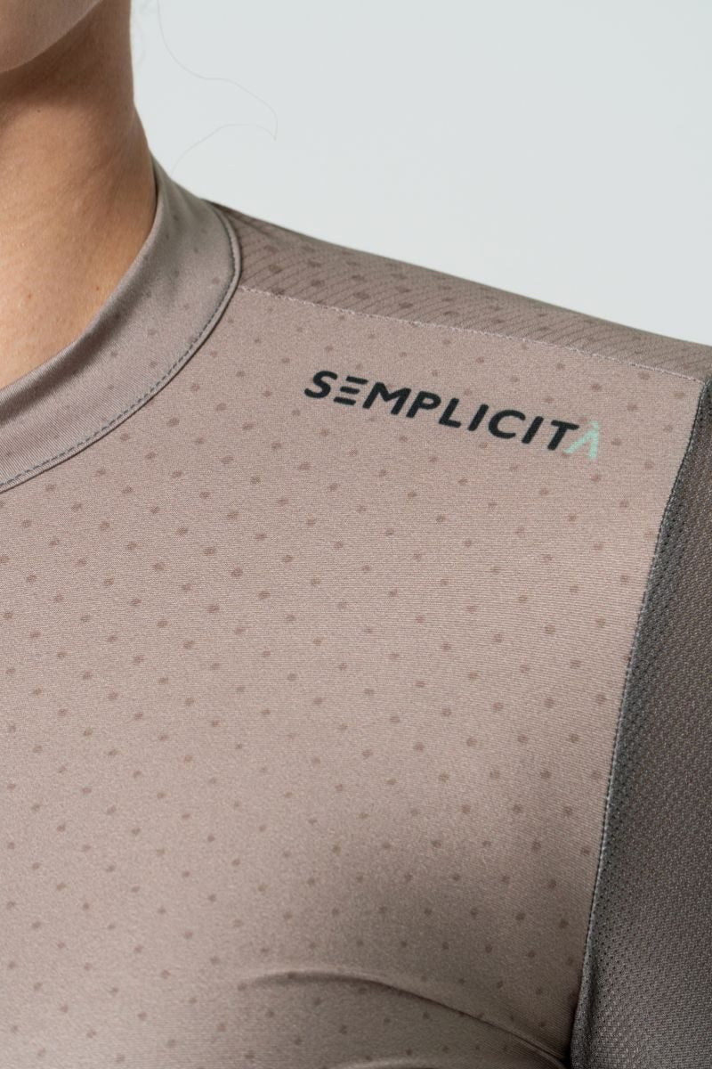 Camisa de ciclismo masc Safetti Semplicitá Avelã