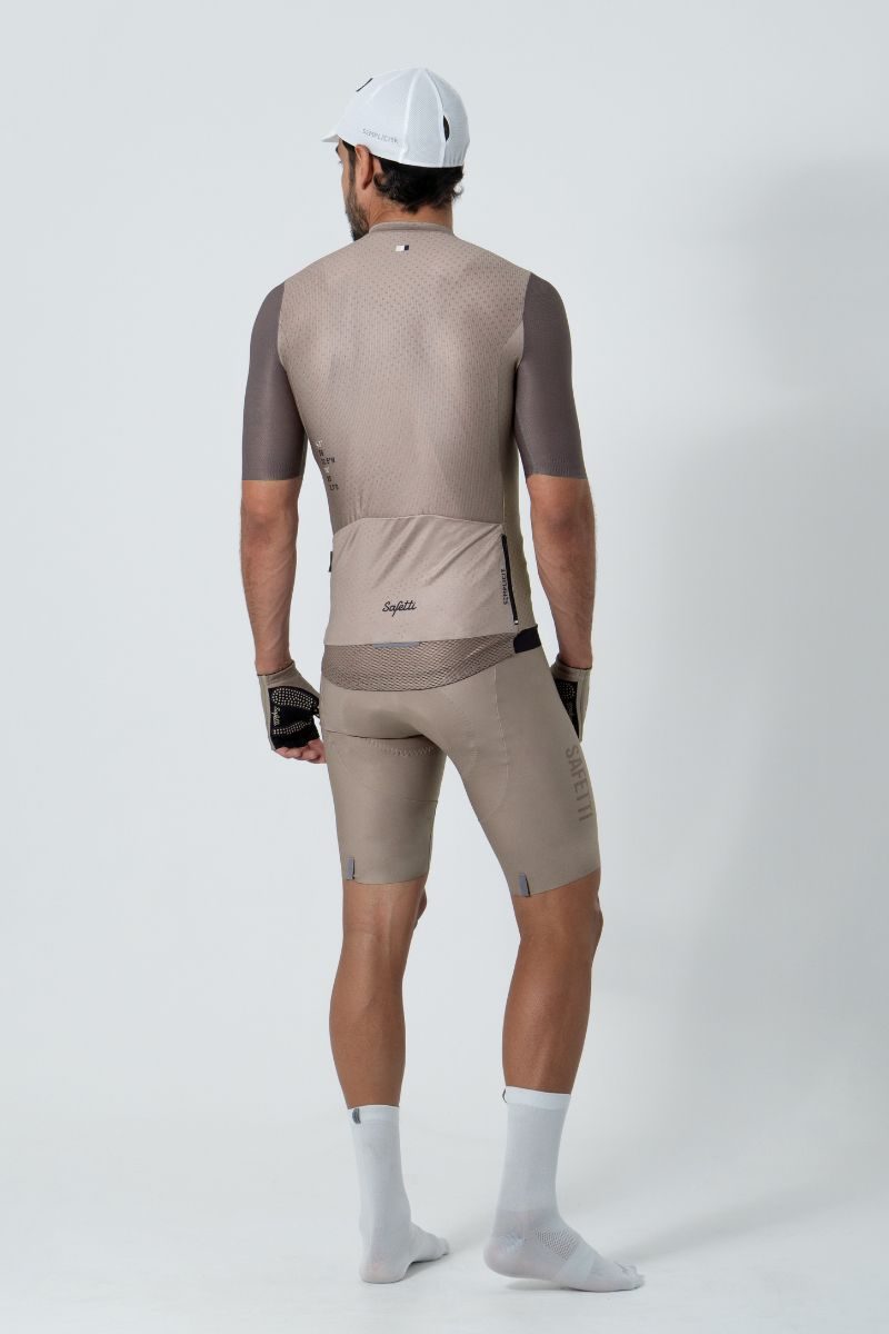 Camisa de ciclismo masc Safetti Semplicitá Avelã